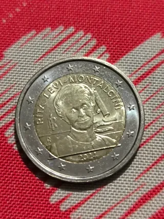 Moneta 2 Euro Commemorativa Italia Rita Levi Monta
