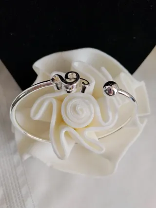 Conjunto collar y pulsera plateado