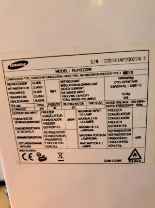 Nevera Samsung RL41ECSW