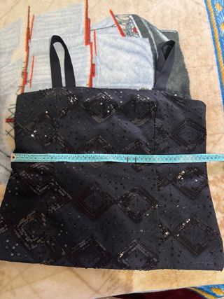 Top elegante cerimonia paillettes tg 50