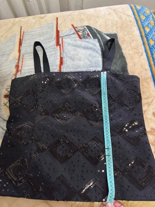 Top elegante cerimonia paillettes tg 50