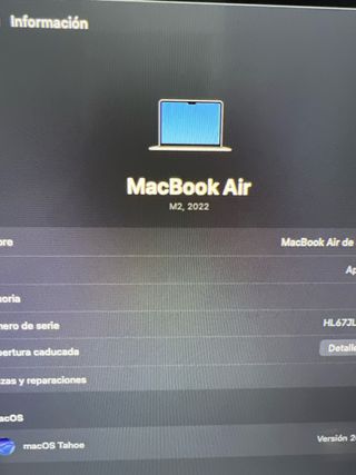 MacBook Air M2 Plata  PANTALLA ROTA