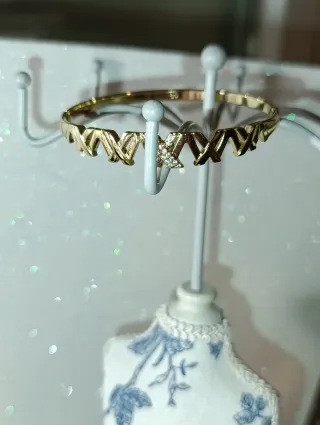 Brazalete Oro Laminado Circonitas