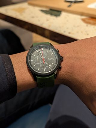 Reloj BOSS Gris con Correa Verde