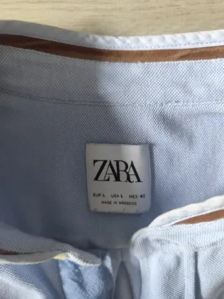 Camisa Zara Hombre Azul