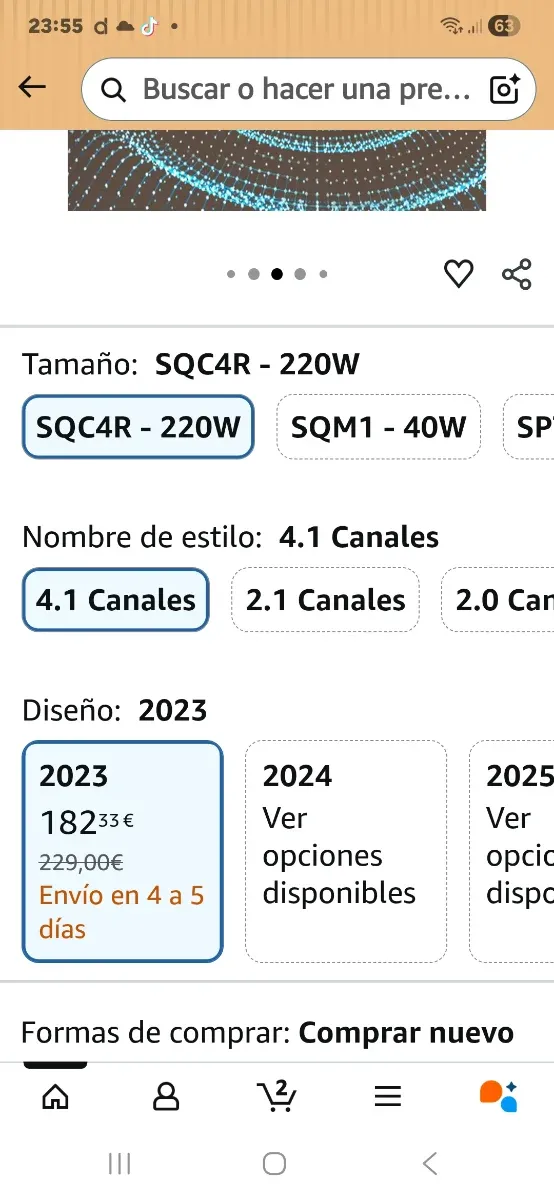 Barra de Sonido LG Negra SQC4R