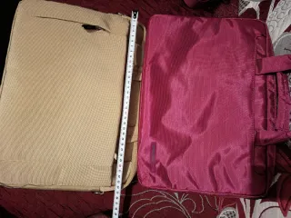 Lote 2 maletines ordenador 12" beige & fucsia