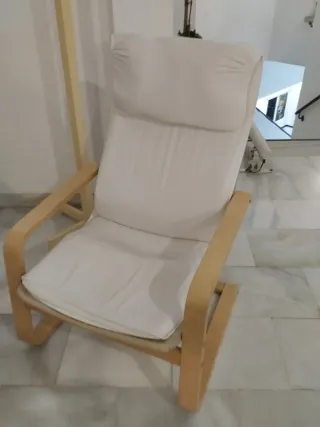 Sillones Beige/Blanco Madera/Tela