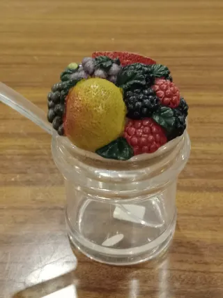 Açucareiro Acrílico Decorativo Frutas