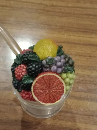 Açucareiro Acrílico Decorativo Frutas