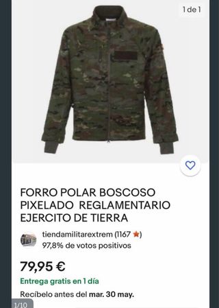 Forro Polar Militar Talla M