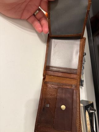 Cartera de piel Dispel Marrón