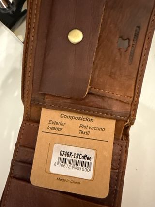 Cartera de piel Dispel Marrón