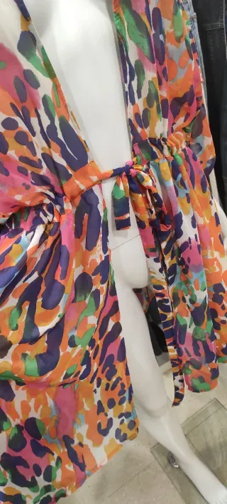 Kimono estampado animal multicolor