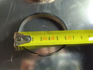 Brazalete acero plateado diseño griego