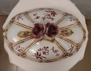 SOPERA,BANDEJA PORCELANA.CAPODIMONTE VINTAG.FUENTE