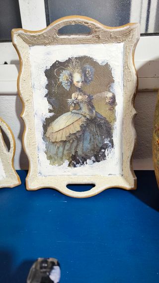 Bandeja Artística de Autor (Mix Media y Relieve)