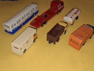 Lote Camiones y Autobús Majorette y Matchbox