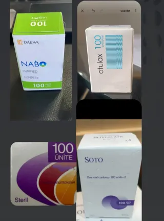 Vial polvo liofilizado 100 ui para eliminar arruga