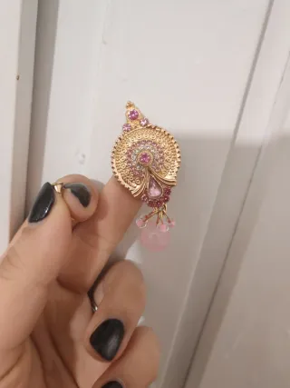 Orecchini grandi oro e rosa