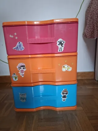 Cajonera de plástico apilable