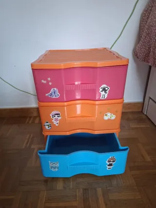 Cajonera de plástico apilable