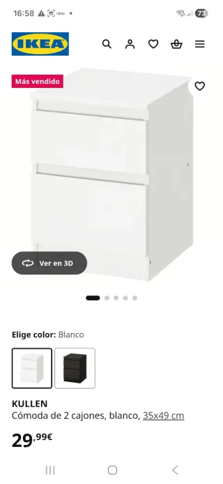 Mesita de noche Ikea verde