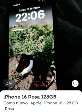 iPhone 16 Rosa 128GB