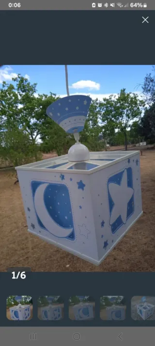 Lámpara infantil luna y estrella