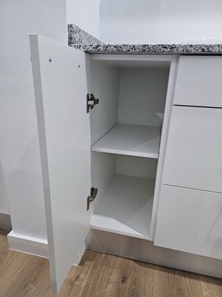 Muebles de cocina, fregadero, campana y encimera