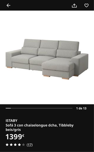 Sofá Ikea Reclinable Extensible con Almacenaje