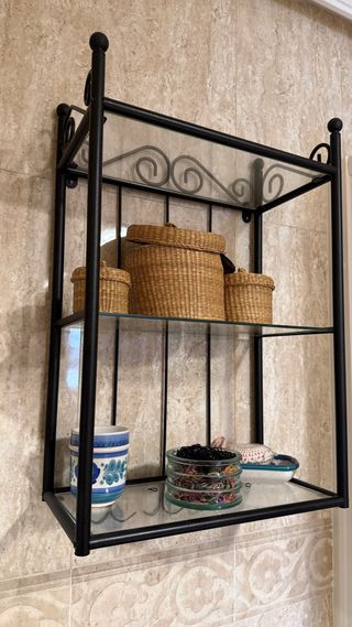 Estantería Ikea Negra y Cristal