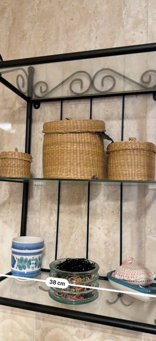 Estantería Ikea Negra y Cristal