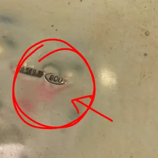 Portacandele Argento 800 con manico BUGIA