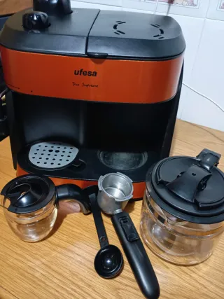 Cafetera Ufesa Doble Duo Supreme.Todo perfecto.