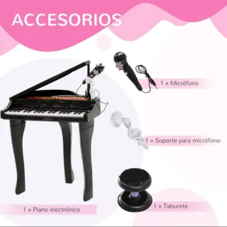 Piano niños electronico micrófono teclado karaoke
