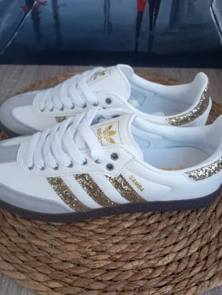 Adidas Samba Glitter Dorado Talla 38