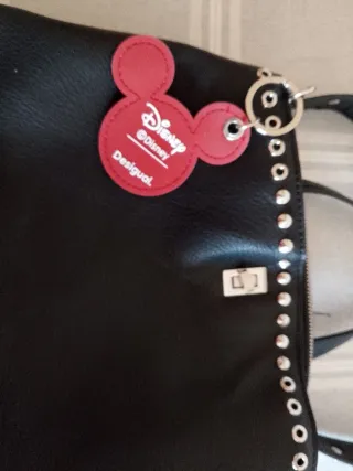 Mochila Desigual Mickey Negra y Plateada
