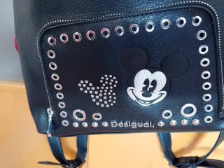 Mochila Desigual Mickey Negra y Plateada
