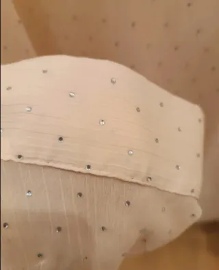 Blusa Zara Beige Estampada