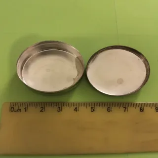 Scatola in argento 800 con iniziali