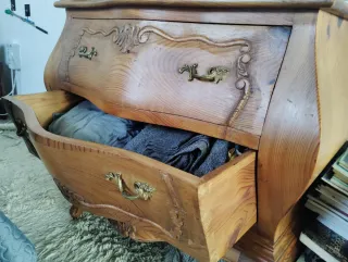 Cómoda Bombé Madera Natural