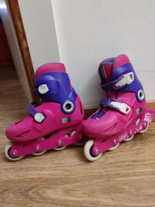 Patines en línea rosas y morados talla 30-32