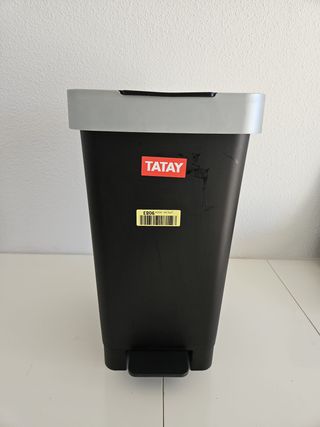 Cubo basura Tatay 25L pedal negro
