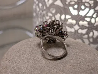 Anillo Vintage Piedras Preciosas