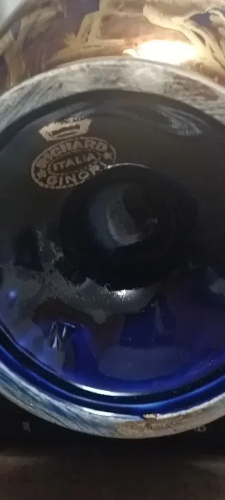 Vaso Anfora Richard Ginori Blu Oro Ceramica