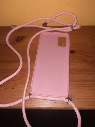 Custodia Samsung Galaxy A51 Rosa con Cordino