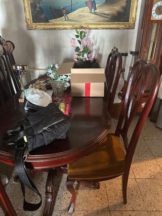 URGE Mesa comedor madera y 6 sillas