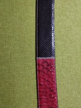 Cinturón Piel Serpiente POSSUM Marrón Multicolor