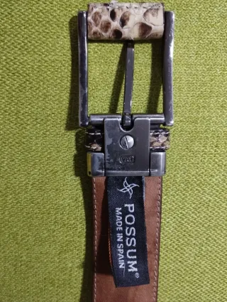 Cinturón Piel Serpiente POSSUM Marrón Multicolor